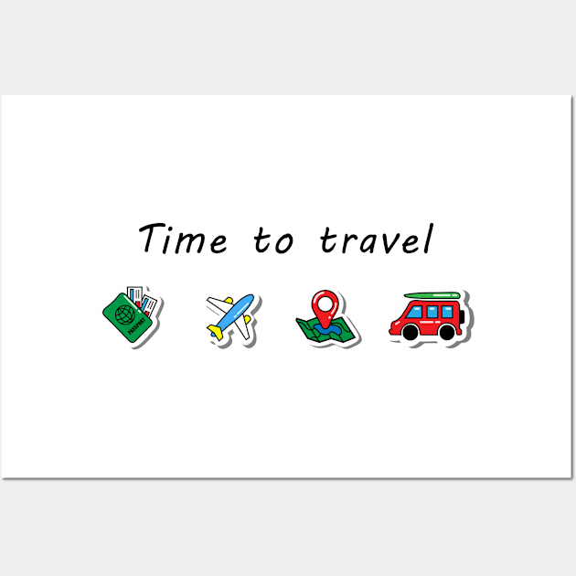 Time to Travel Wall Art by TravelGiftDesign